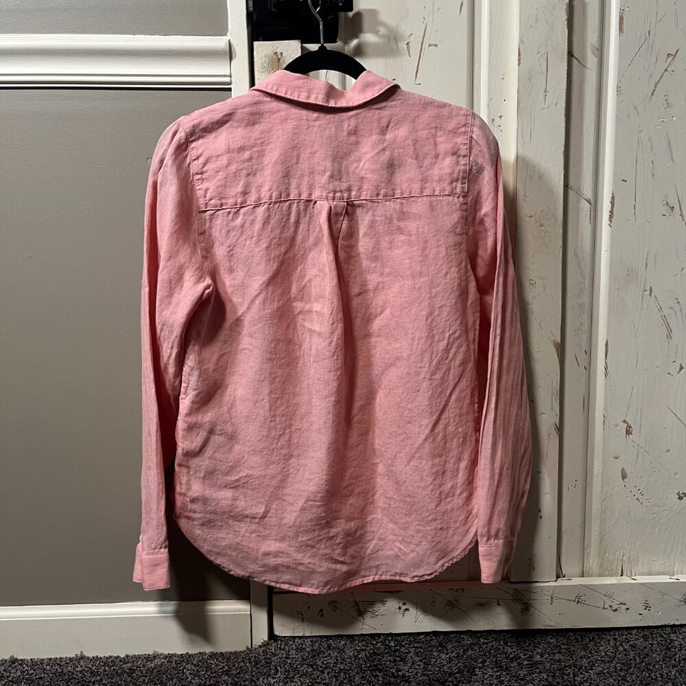 LIKE NEW Womens Lands' End Linen top Size 4 - Picture 2 of 6